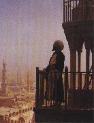 Jean - Leon Gerome Le Muezzin, the Call to Prayer. oil painting